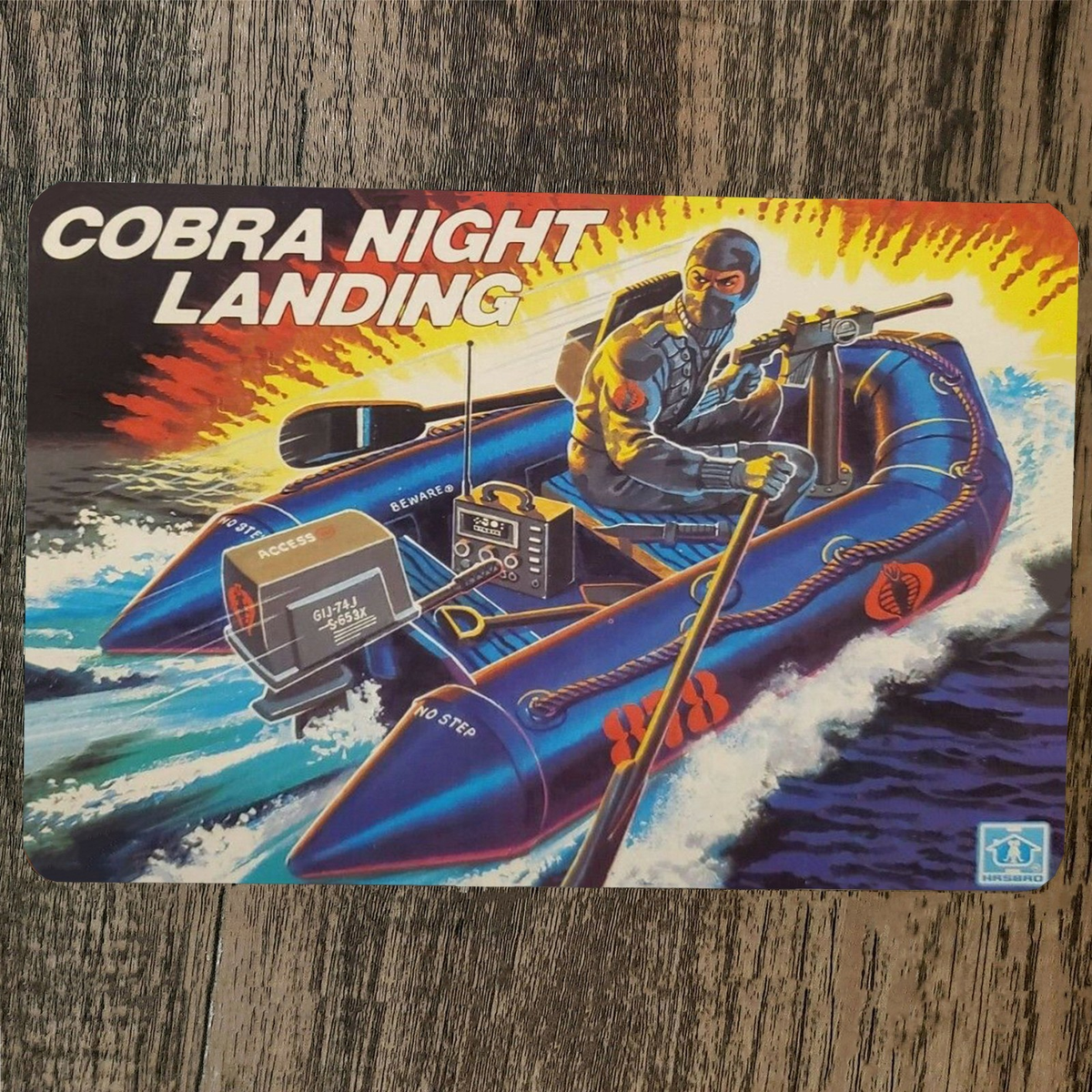 Cobra Night Landing Boat GI Joe Firefly 8x12 Metal Sign Poster
