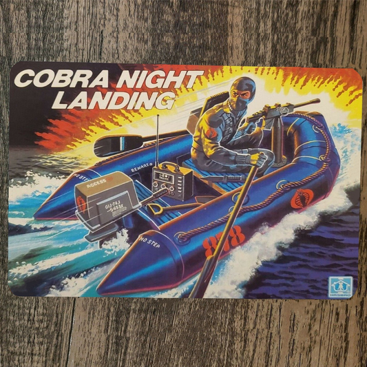 Cobra Night Landing Boat GI Joe Firefly 8x12 Metal Sign Poster