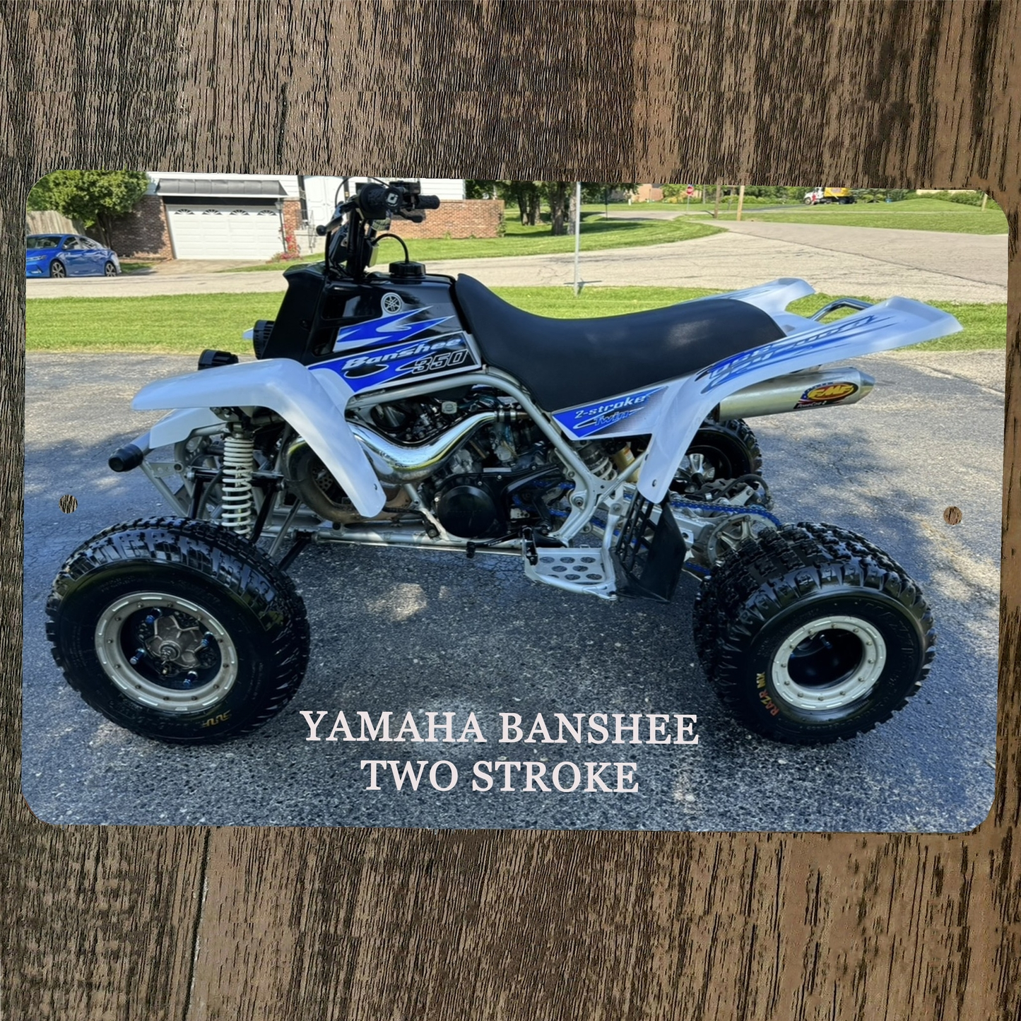 1998 Yamaha Banshee Two Stroke 350 ATV Quad Off Road 8x12 Metal Wall Sign