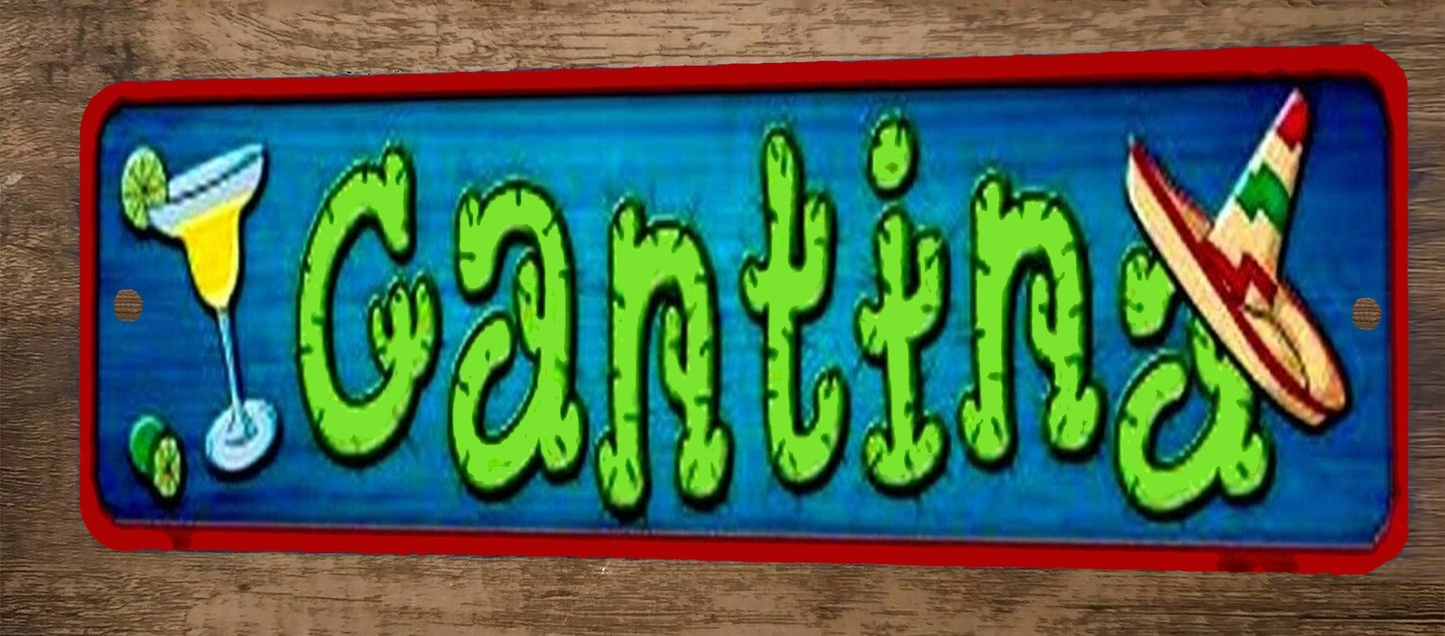 Cantina 4x12 Metal Wall Sign #2