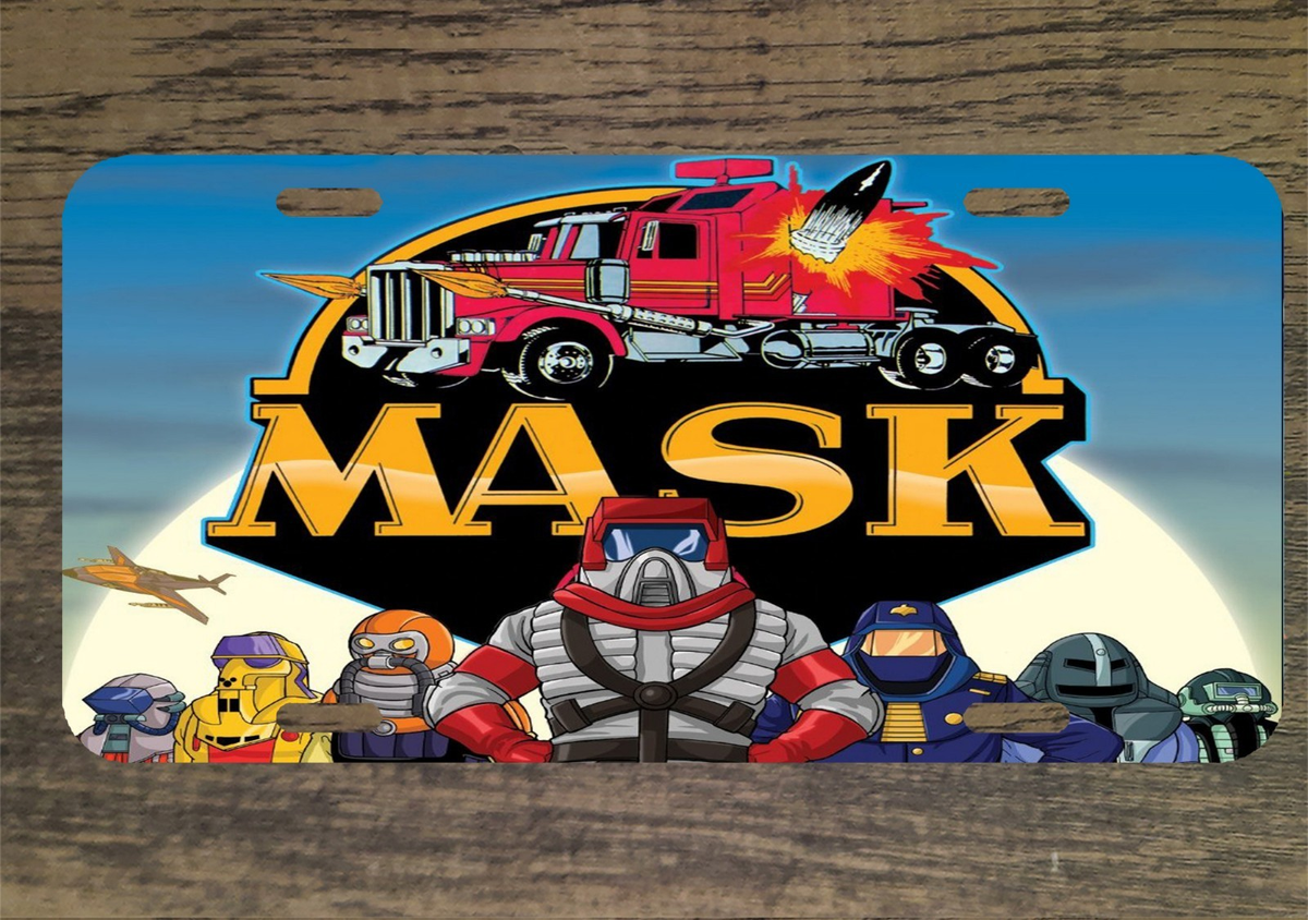 MASK Classic 80s Cartoon 6x12 Custom Mountable Novelty License Plate