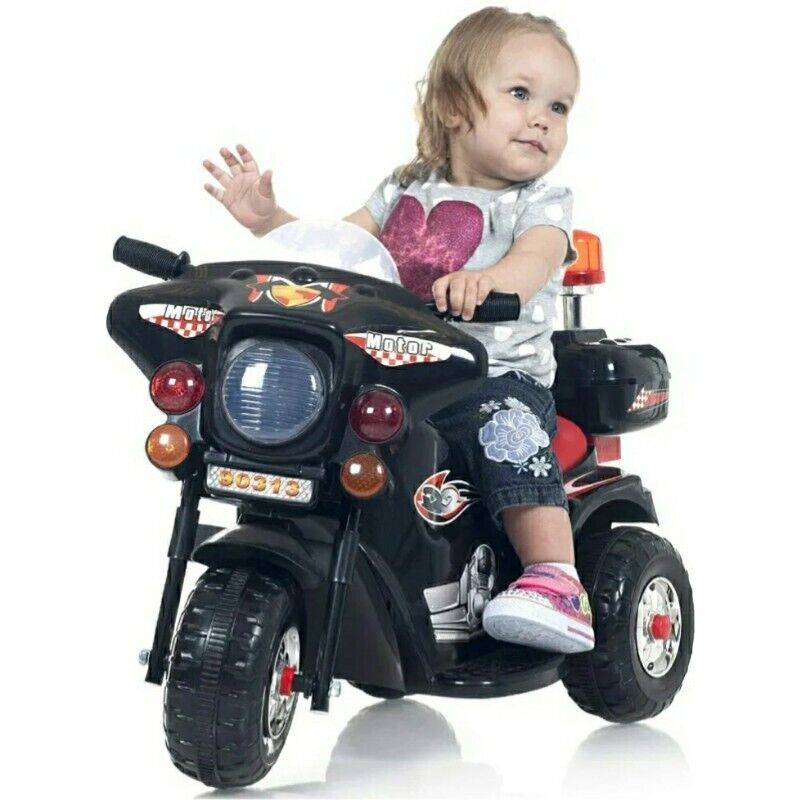 3-Wheel Electric Police Toy Motorcycle for Boys and Girls