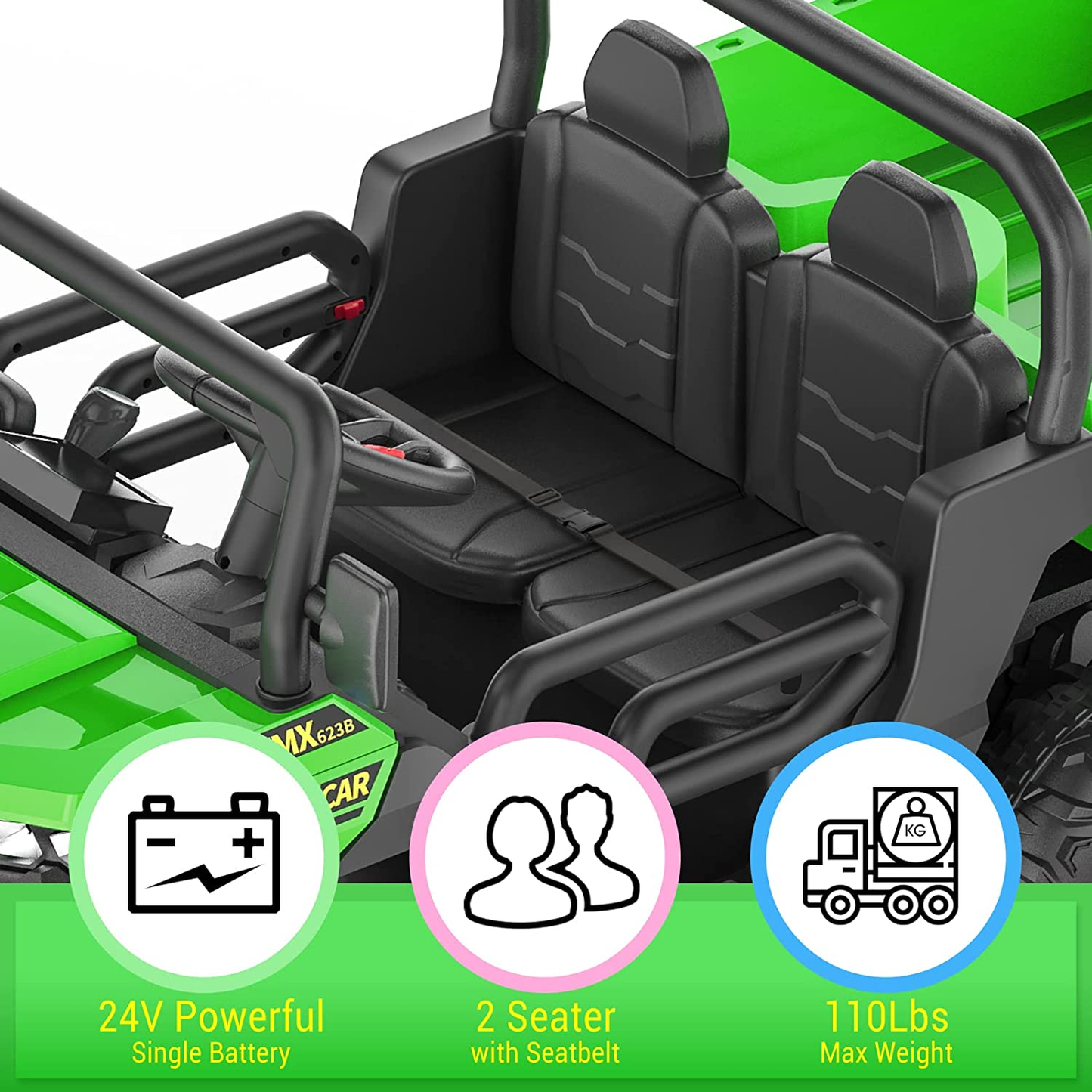 Electric UTV Toy for Children - Remote Control Ride-on Dump Truck
