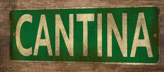 Cantina 4x12 Metal Wall Sign #1