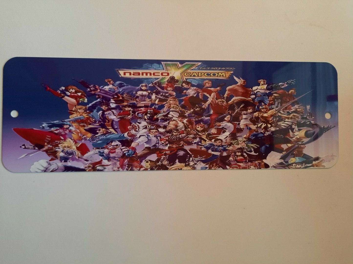 Namco X Capcom Marquee 3x12 Inch Metal Wall Sign
