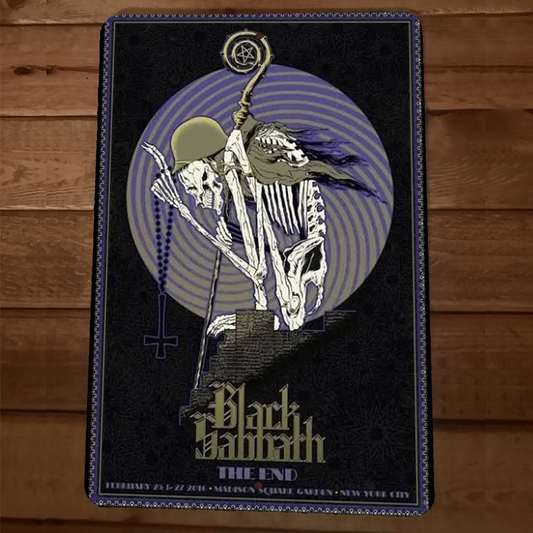 The End Madison Square Garden Poster Black Sabbath 8x12 Metal Wall Sign