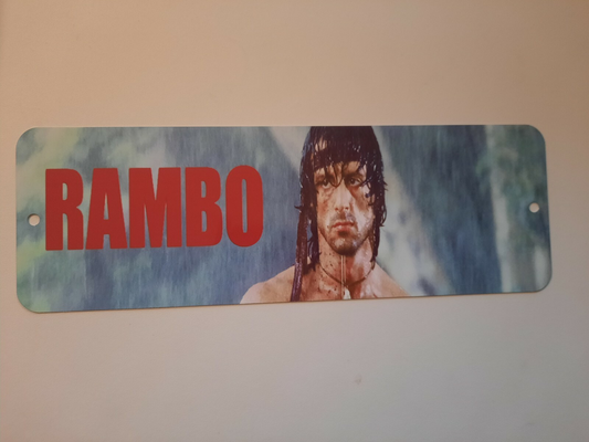 Rambo Movie Banner Marquee 3x12 Metal Wall Sign