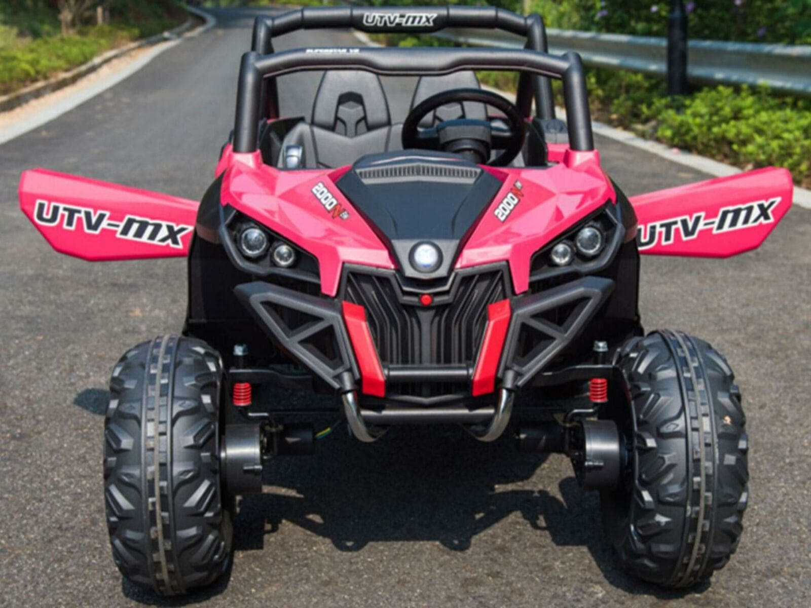 Kids Electric UTV 4x4 Off-road Ride-on Toy with Remote Control in Pink