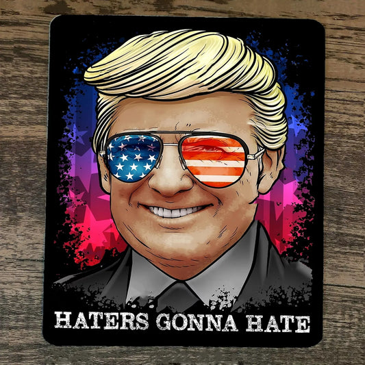 Mouse Pad Haters Gonna Hate Donald #45 Trump 2024 USA