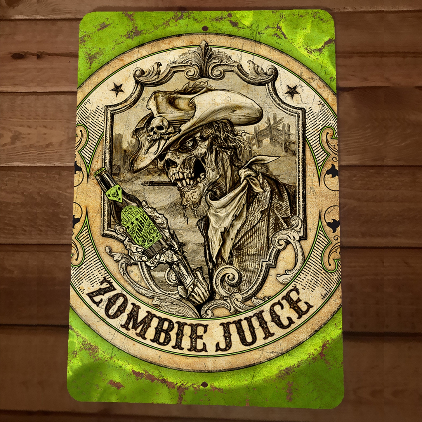 Zombie Juice 8x12 Metal Wall Sign Bar Poster