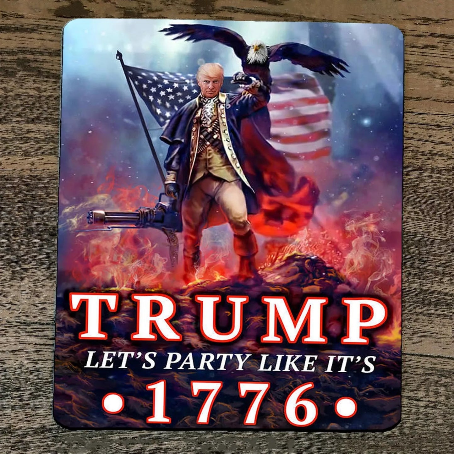 Mouse Pad Donald #45 Trump 2024 USA Lets Party Like its 1776