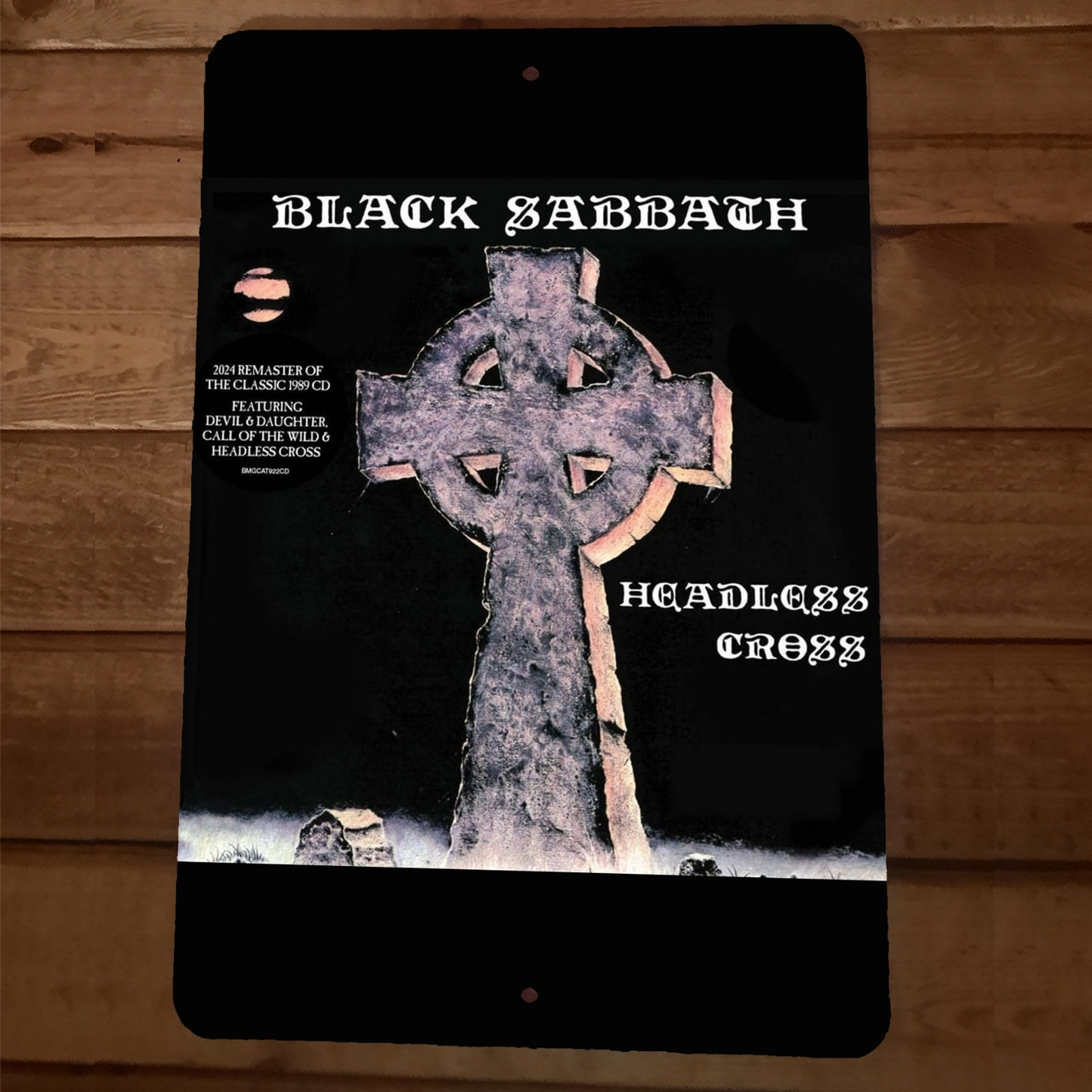 Headless Cross Black Sabbath 8x12 Metal Wall Sign
