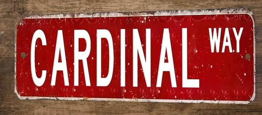 Cardinal Way 3x12 Metal Wall Sign