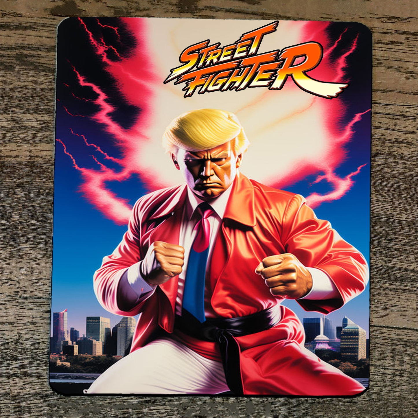 Mouse Pad Donald #45 Trump 2024 USA Street Fighter