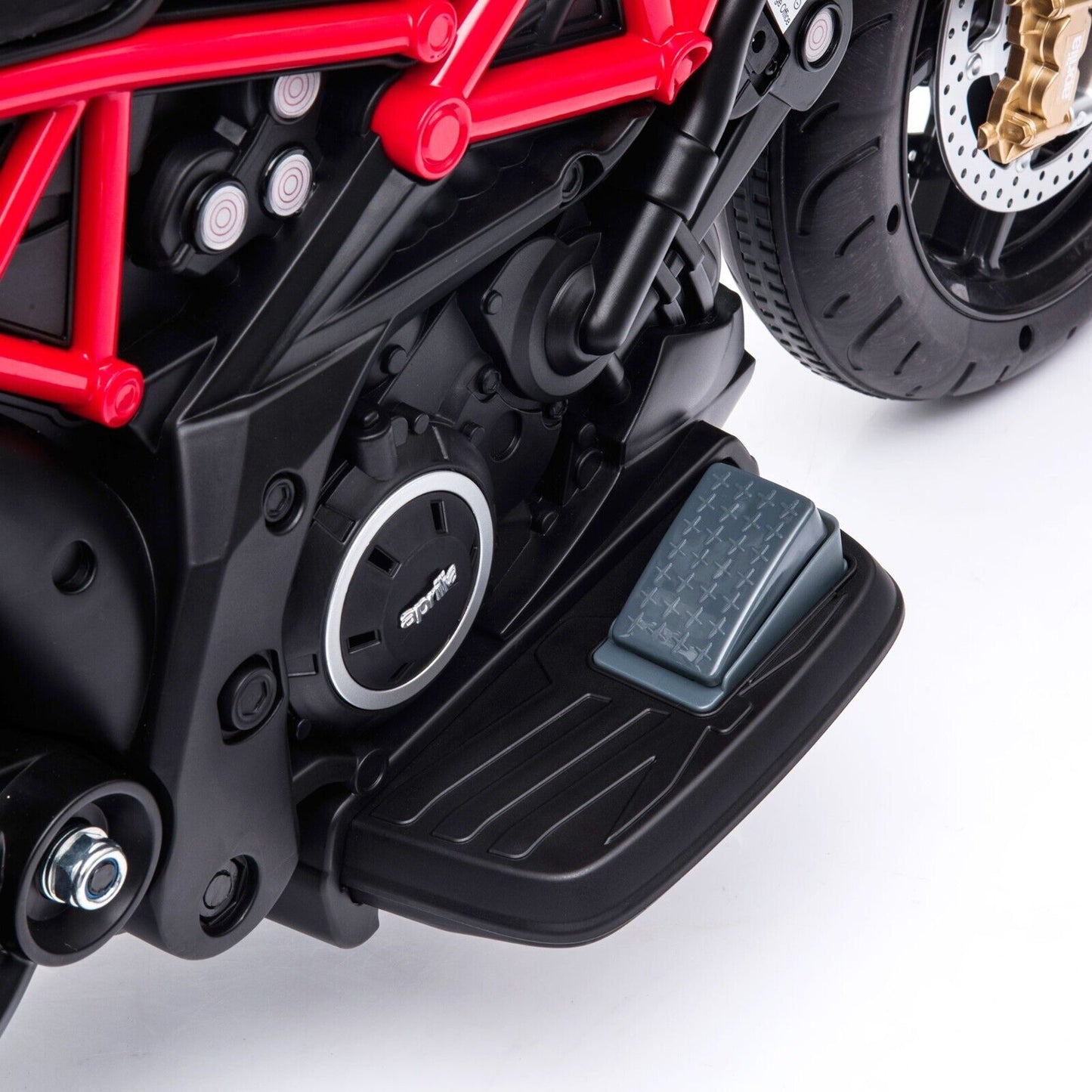TOBBI 12V Aprilia Licensed Electric Ride-On Motorcycle for Kids with Training Wheels