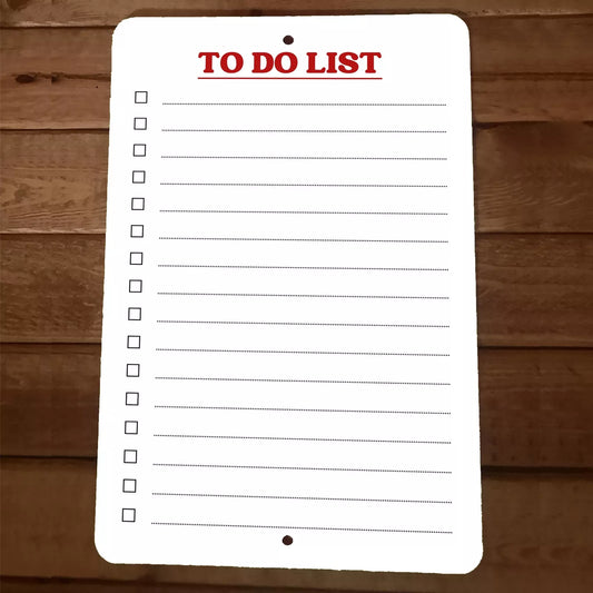 8x12 Metal Wall Sign To Do List Checklist Dry Erase Board