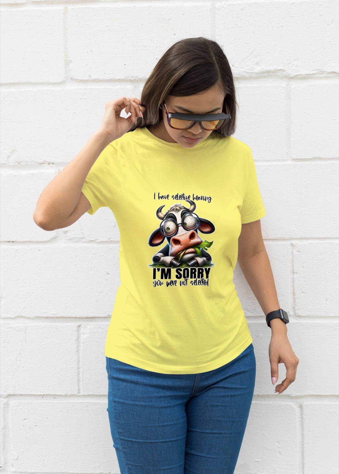 I Have Selective Hearing Im Sorry Not Selected Cow Mens T Shirt Mens T Shirt