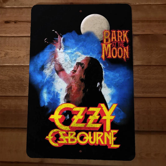Ozzy Osbourne 8x12 Metal Wall Sign Bark at the Moon