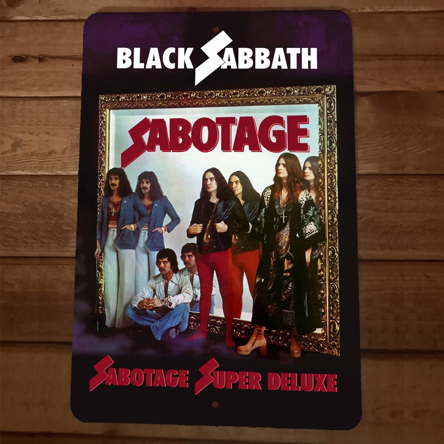 Black Sabbath Sabotage Super Deluxe cover art 8x12 Metal Wall Sign