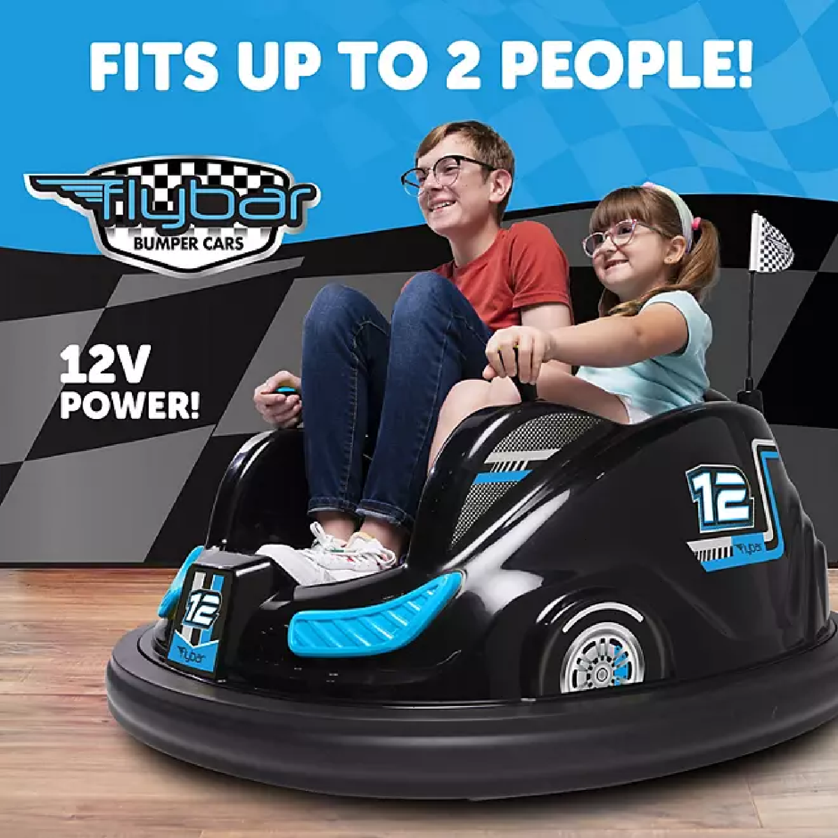 Flybar 12-Volt Battery Operated Electric Bumper Car (Various Shades)