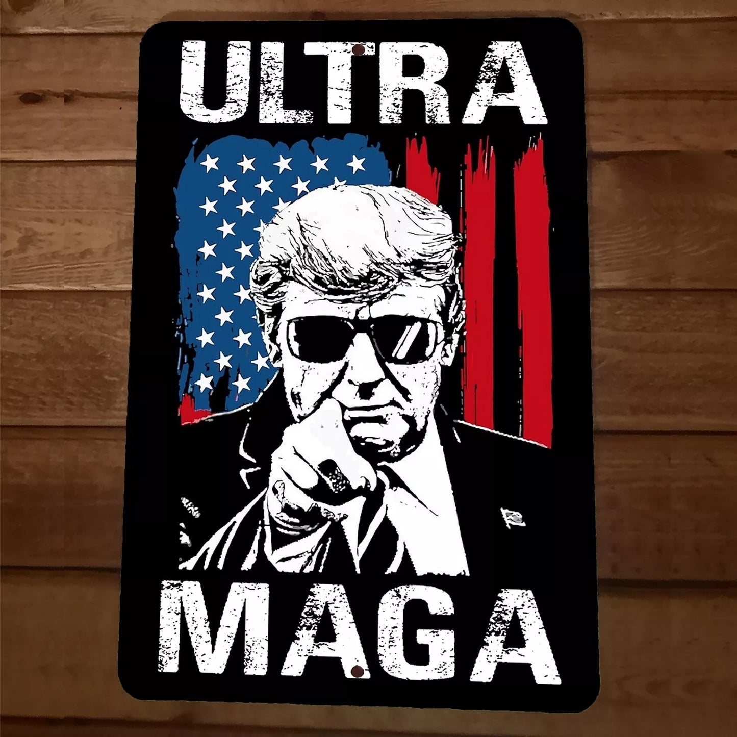 Ultra MAGA President Donald Trump 8x12 Metal Wall Sign Garage Poster USA