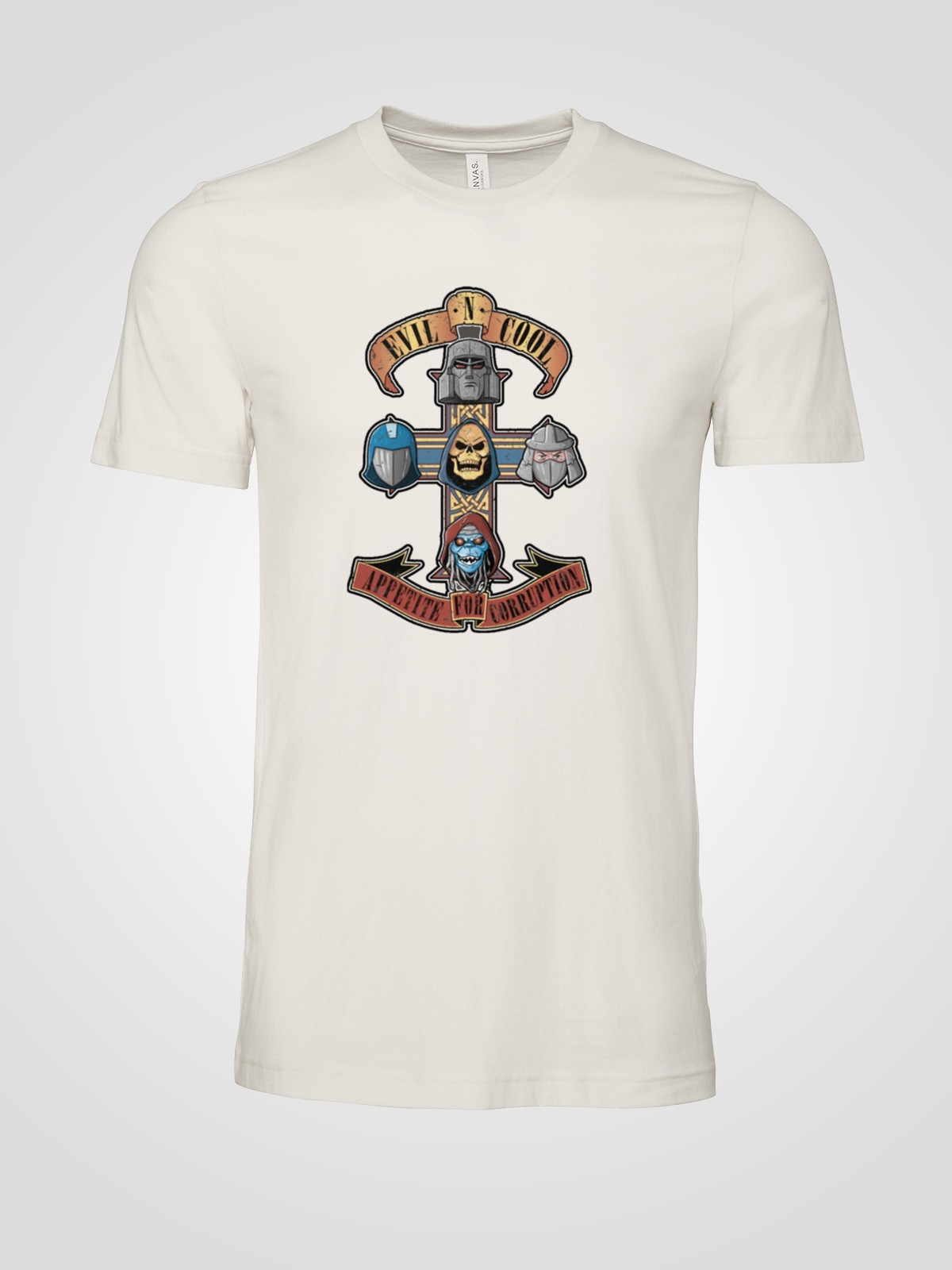 Appetite for Corruption 1980s Retro Cartoon Villains Mens T Shirt