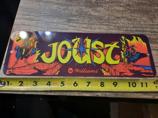 Joust Classic Arcade Marquee Banner 3x12 Metal Wall Williams