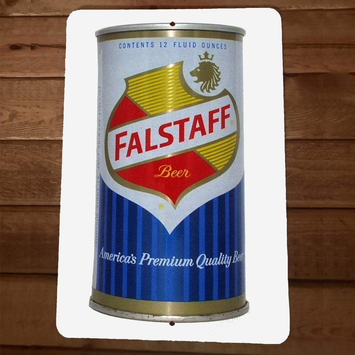 Falstaff Beer Can Americas Premium 8x12 Metal Bar Man Cave garage Sign Poster