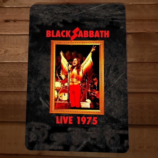 1975 Live Black Sabbath 8x12 Metal Wall Sign