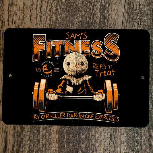 Sams Fitness 8x12 Metal Wall Halloween Sign Trick or Treat