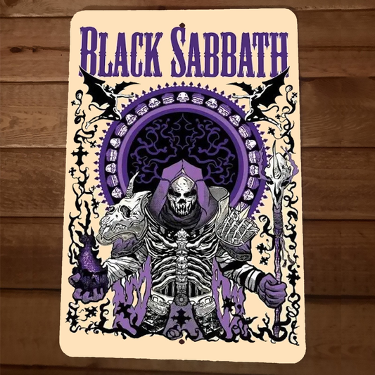 Purple Art Poster Black Sabbath 8x12 Metal Wall Sign