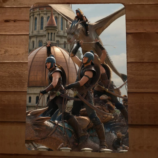 Dragon Riders Artwork 8x12 Metal Wall Sign #1