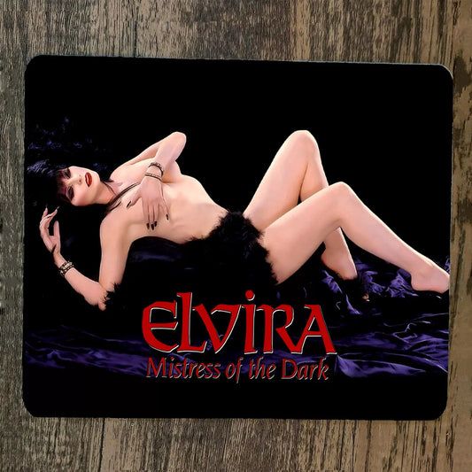 Mouse Pad Mistress of the Dark Queen Elvira on Silky Sheets Bed