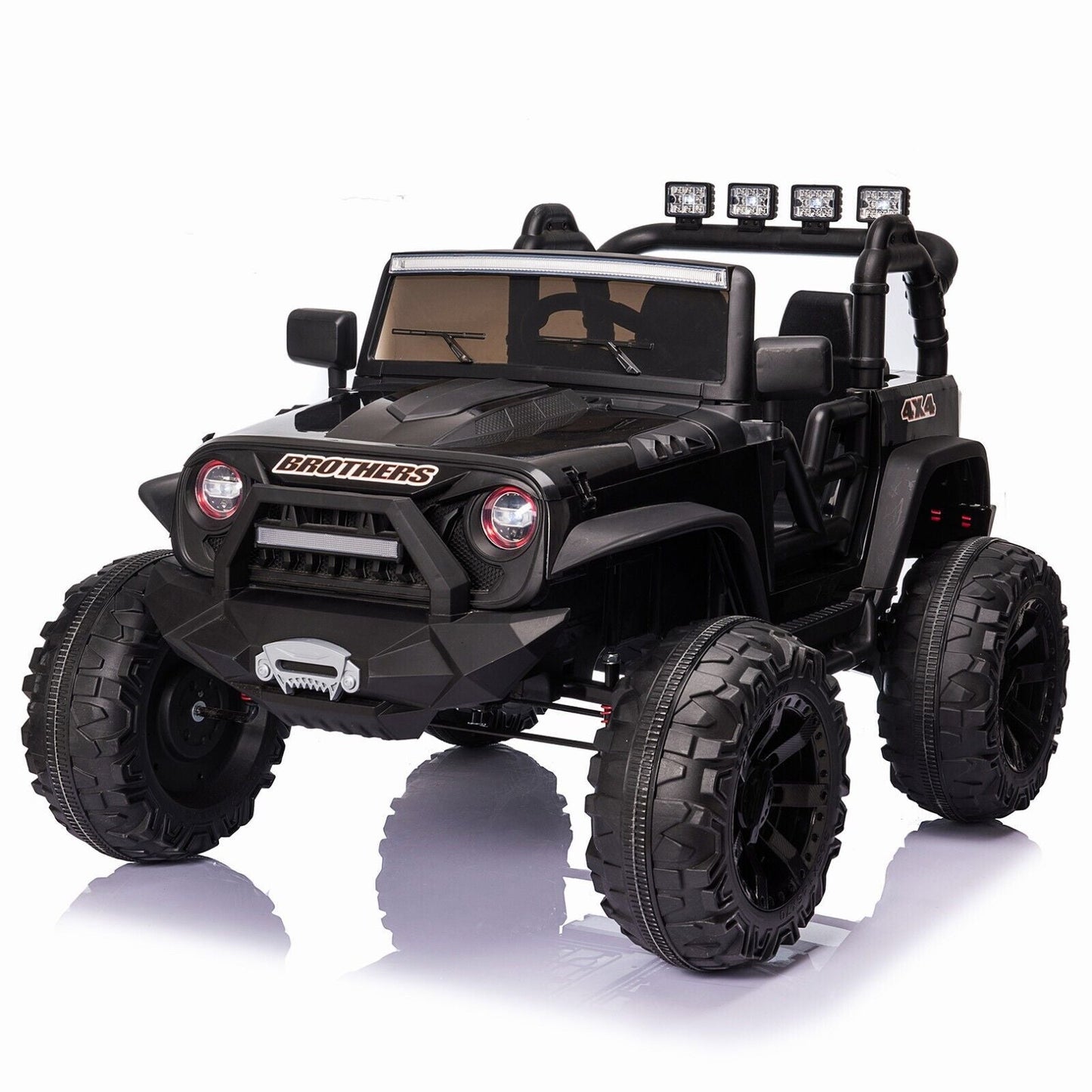 Electric Kids Ride-On Jeep Car with 12V/24V Power Wheels, Music, and Remote Control