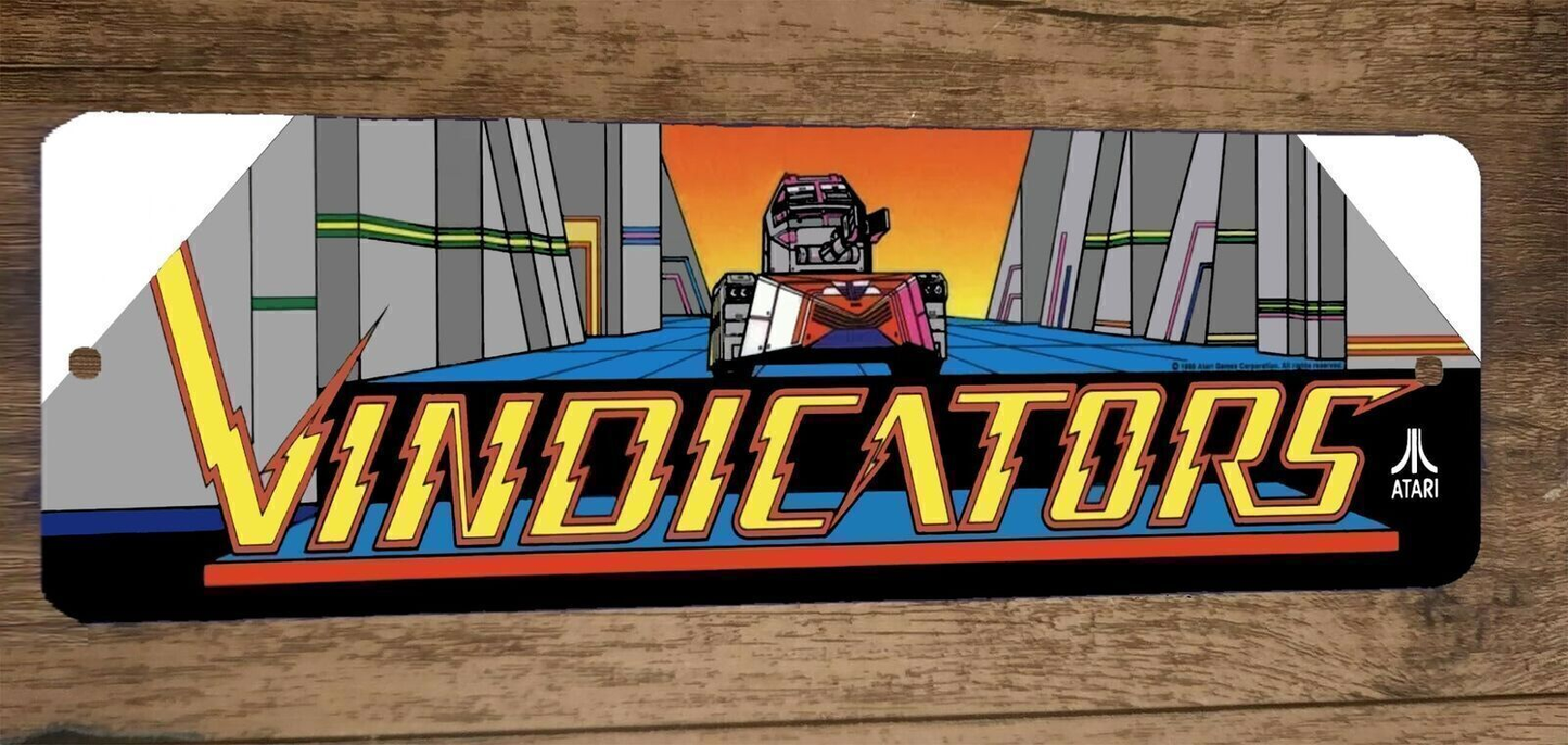 Vindicators Marquee Banner 3x12 Metal Wall Video Game Arcade Poster