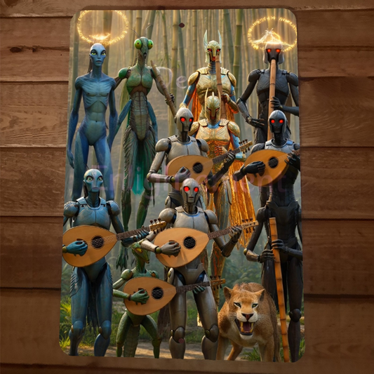 5th Dimension  Alien Band Musicians Artwork 8x12 Metal Wall Sign #11