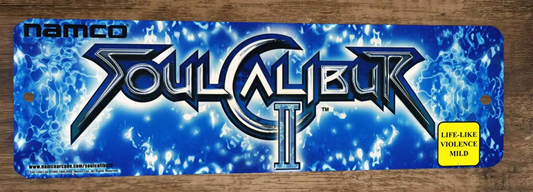 Soul Caliber II 2 Arcade Marquee 3x12 Metal Wall Sign