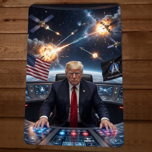 Space X Commander Trump 8x12 Metal Wall Sign