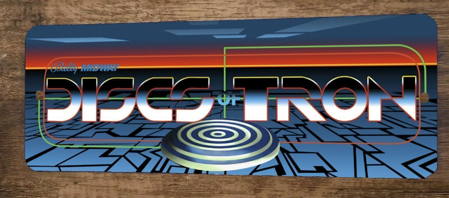 Discs of Tron Arcade 3x12 Metal Wall Video Game Sign