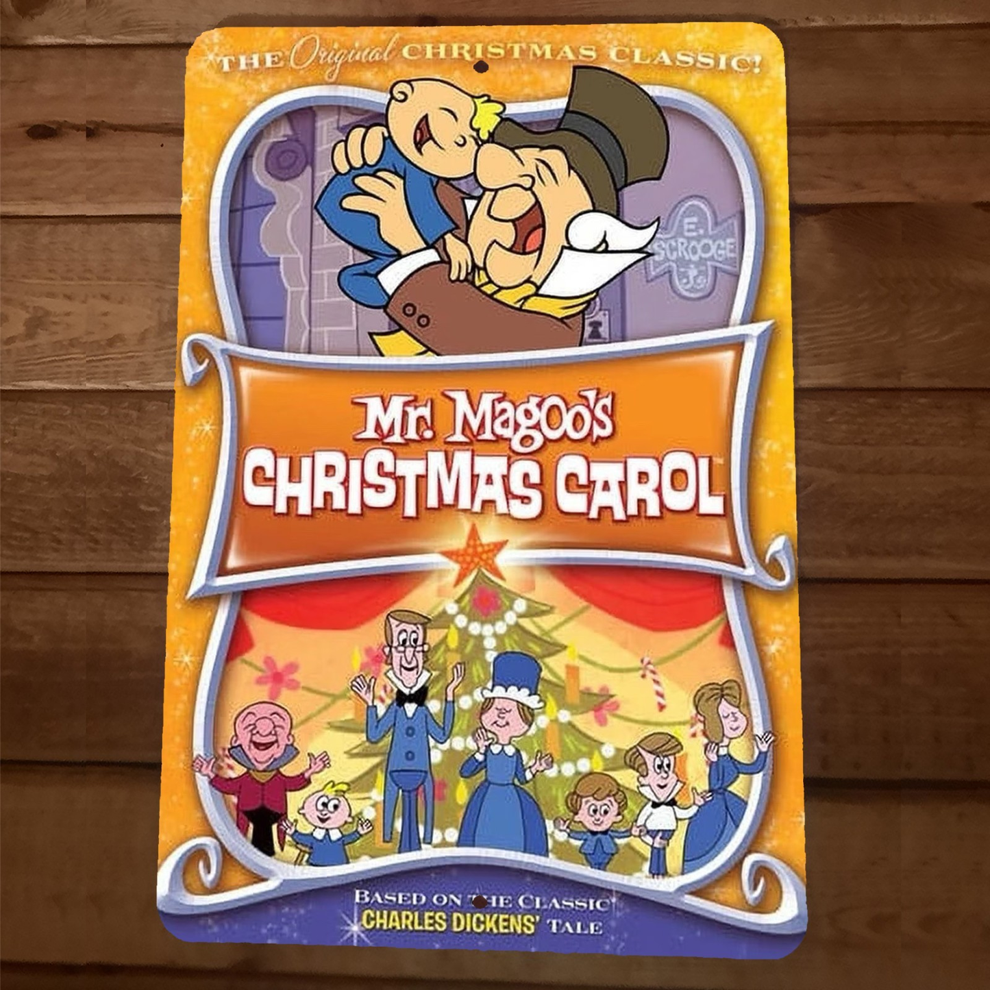 Mr Magoos Christmas Carol Artwork 8x12 Wall Sign #2