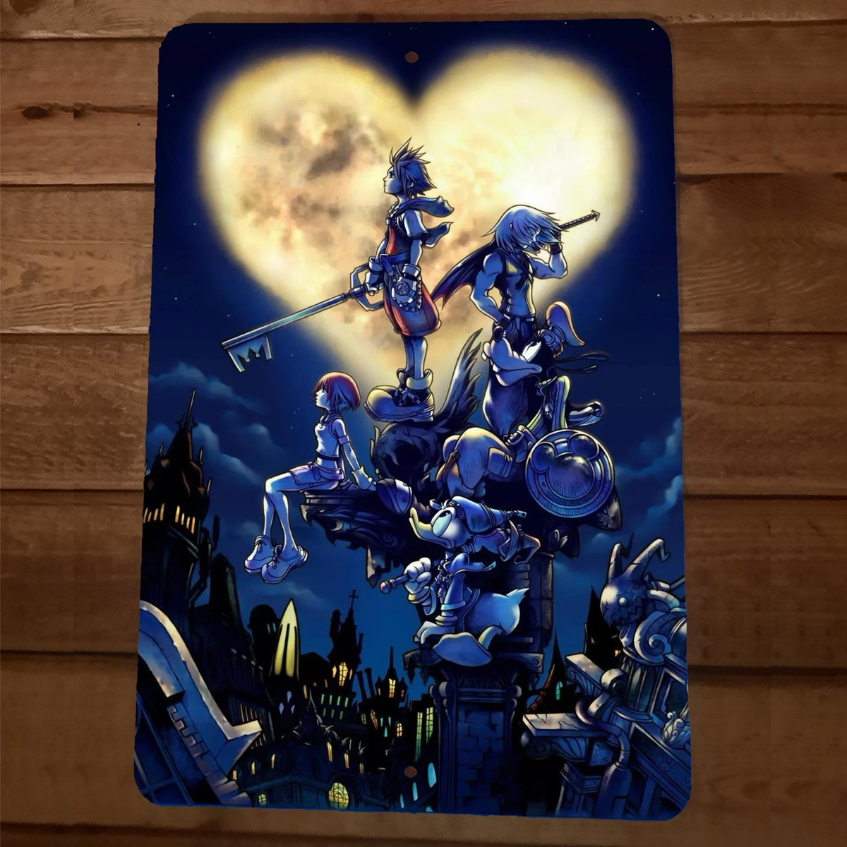 Kingdom Hearts 8x12 Metal Wall Arcade Video Game Sign