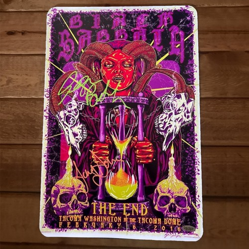 2016 Poster The End Black Sabbath 8x12 Metal Wall Sign