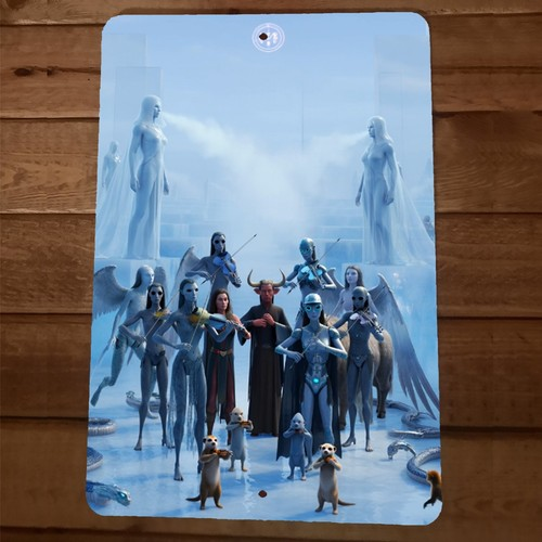 5th Dimension Alien Iceband Artwork 8x12 Metal Wall Sign