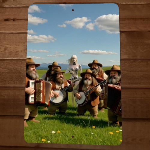5th Dimension Dwarf Band Musicians Artwork 8x12 Metal Wall Sign