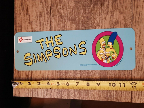The Simpsons Classic Arcade Marquee Banner 3x12 Metal Wall Sign