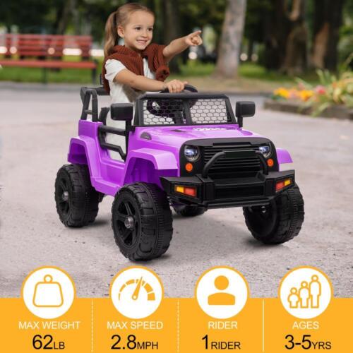 Electric Ride On Truck Car for 3-5 Year Olds with 12V Battery and 3 Speed Options - Supports up to 28kg