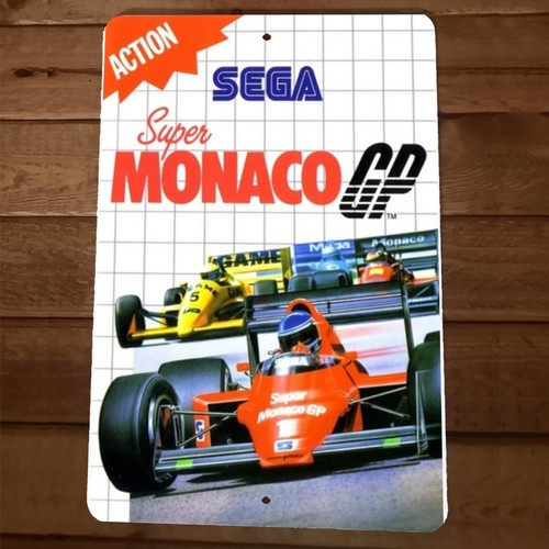 Super Monaco GP Cover Art Sega Master System 8x12 Wall Sign