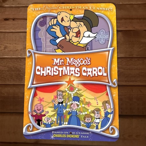Mr Magoos Christmas Carol Artwork 8x12 Wall Sign #2