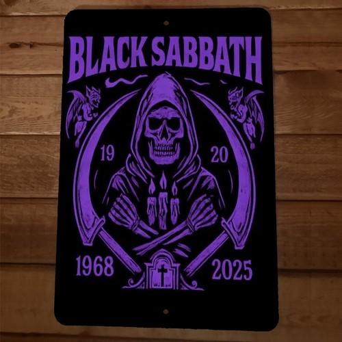1968-2025 Black Sabbath 8x12 Metal Wall Sign