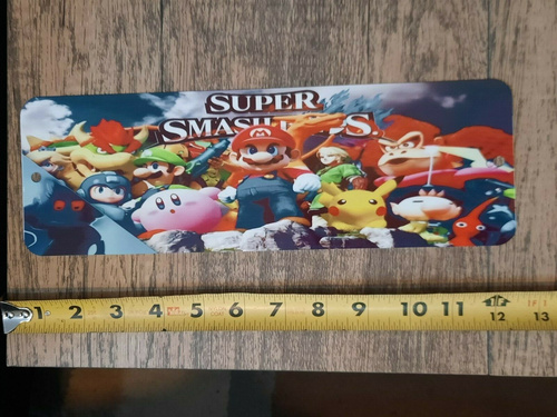 Super Smash Bros Classic Arcade Marquee Banner 3x12 Metal Wall Sign